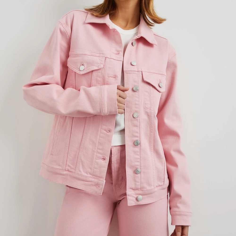 Rails Grove Boyfriend Trucker Jacket Bubble Gum NEW